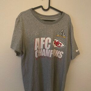 NFL Gray AFC Champions Short Sleeve Tee